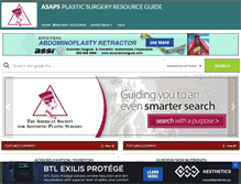 Tablet Screenshot of aestheticplasticsurgeryresourceguide.com